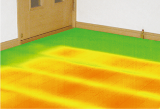 床暖房の機能試験の画像
