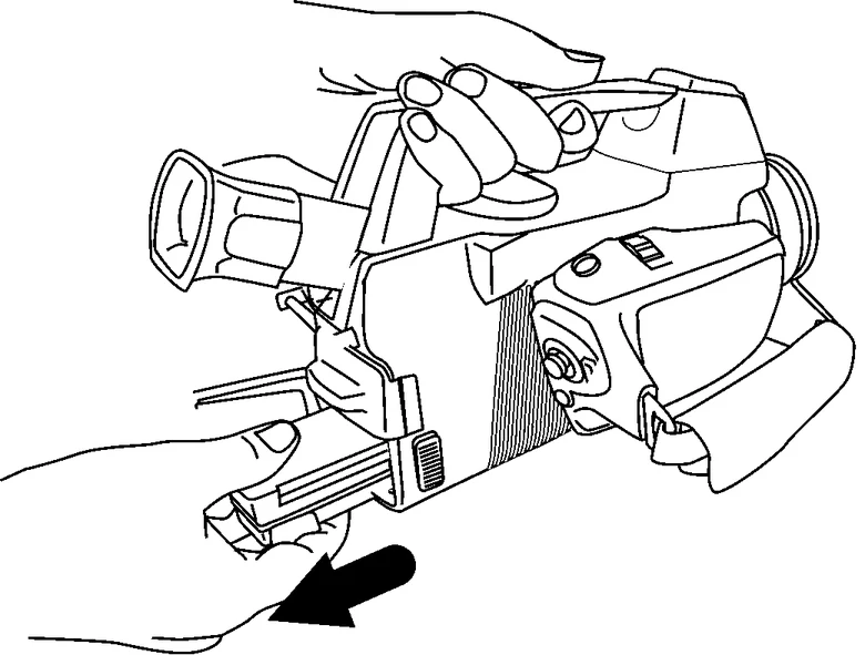 FLIR GF320 バッテリーを引き抜く