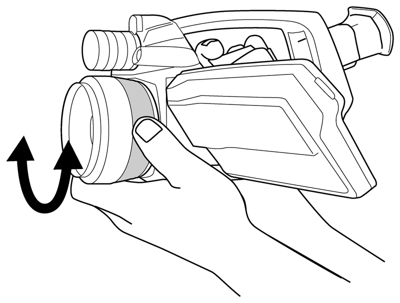 FLIR SC6xx フォーカスリングを回してピントを調整する