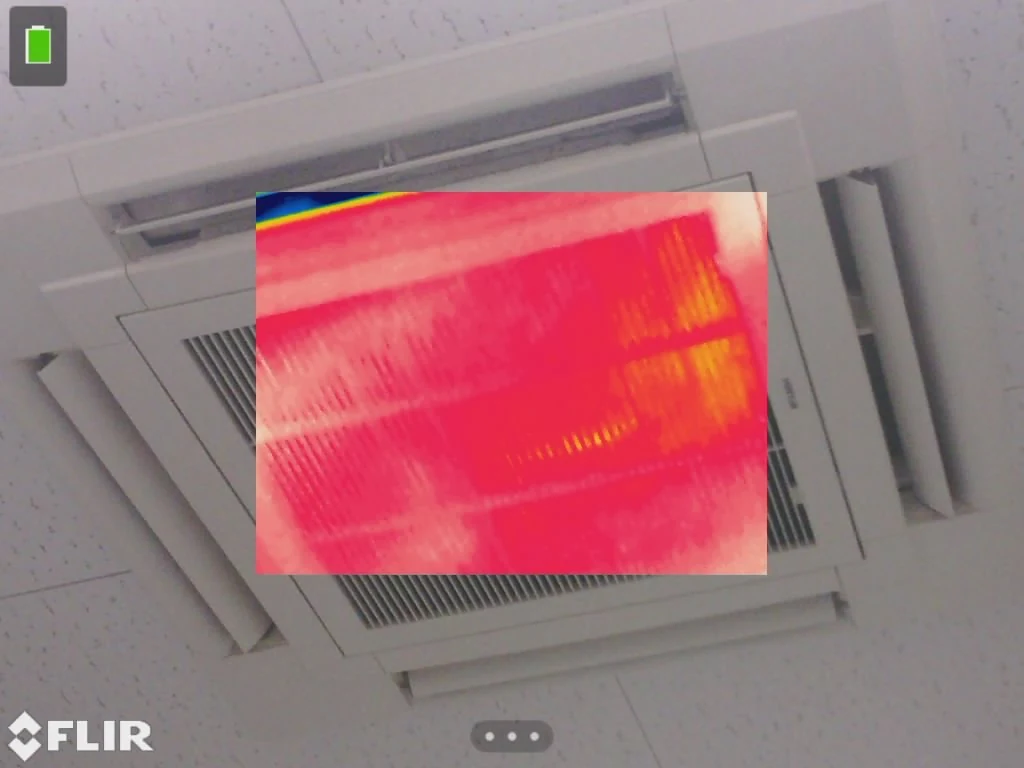ピクチャーインピクチャーモードで撮影した熱画像