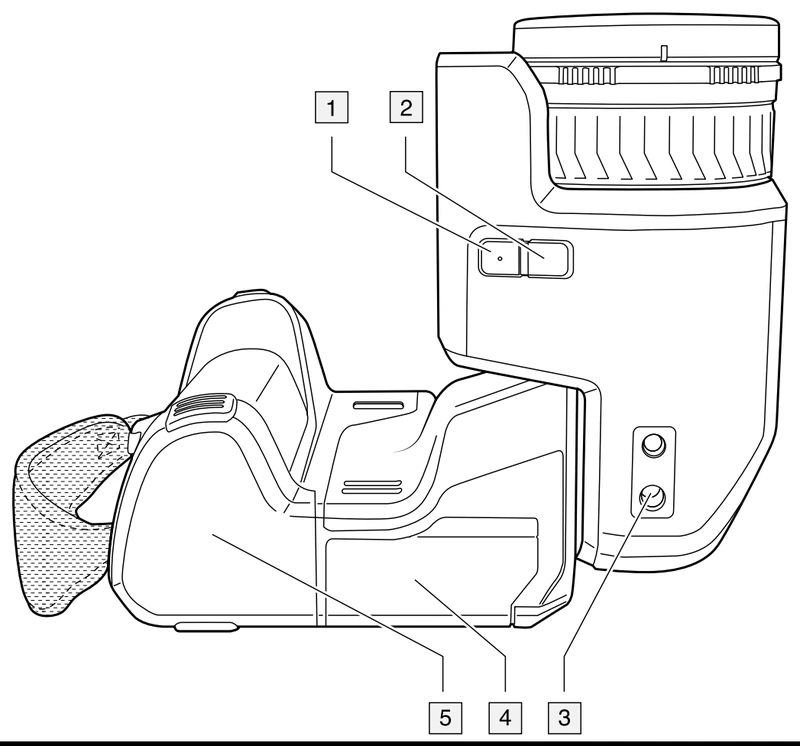 FLIR T5xx 底面の各部名称