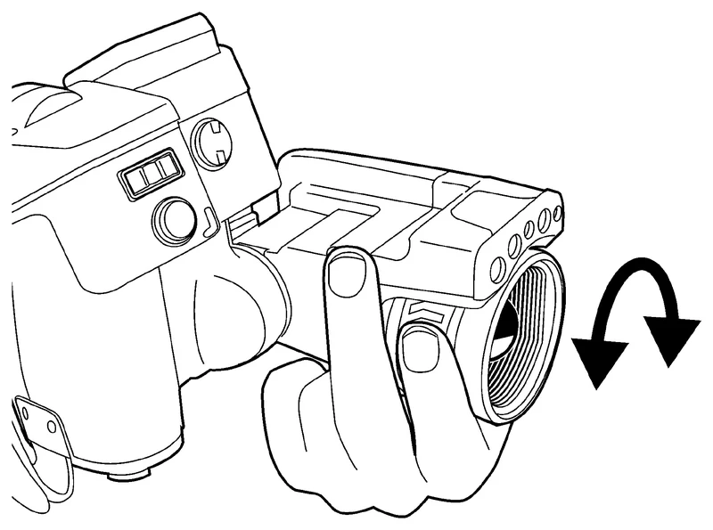 FLIR T640 フォーカスリングを回してピントを調整する