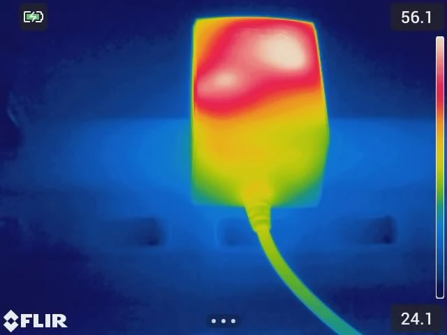 自動モードで撮影した熱画像