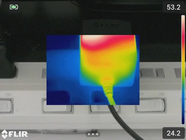 ピクチャーインピクチャーモードで撮影した熱画像